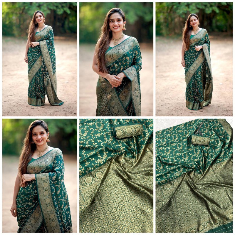 Organic Banarasi Wedding Saree – Lightweight & Breathable