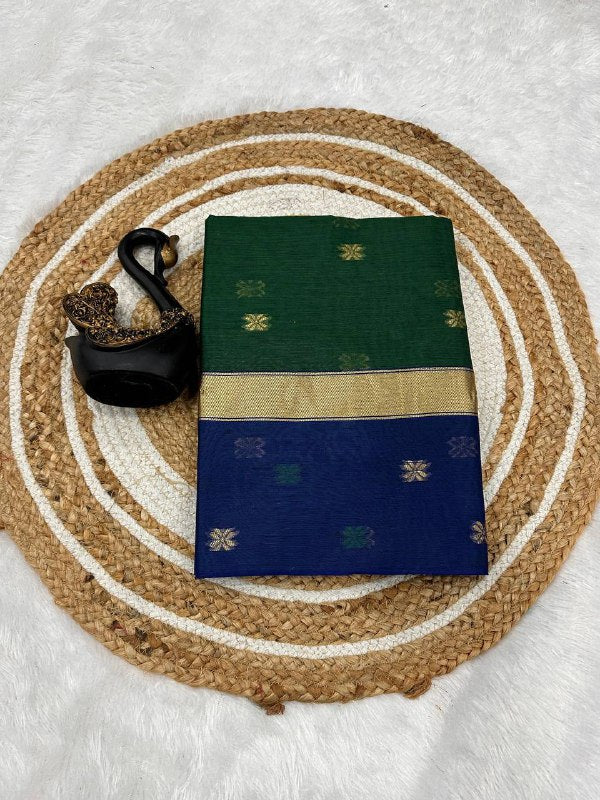Lilan Slub Soft Cotton Saree with Rich Weaving Blouse