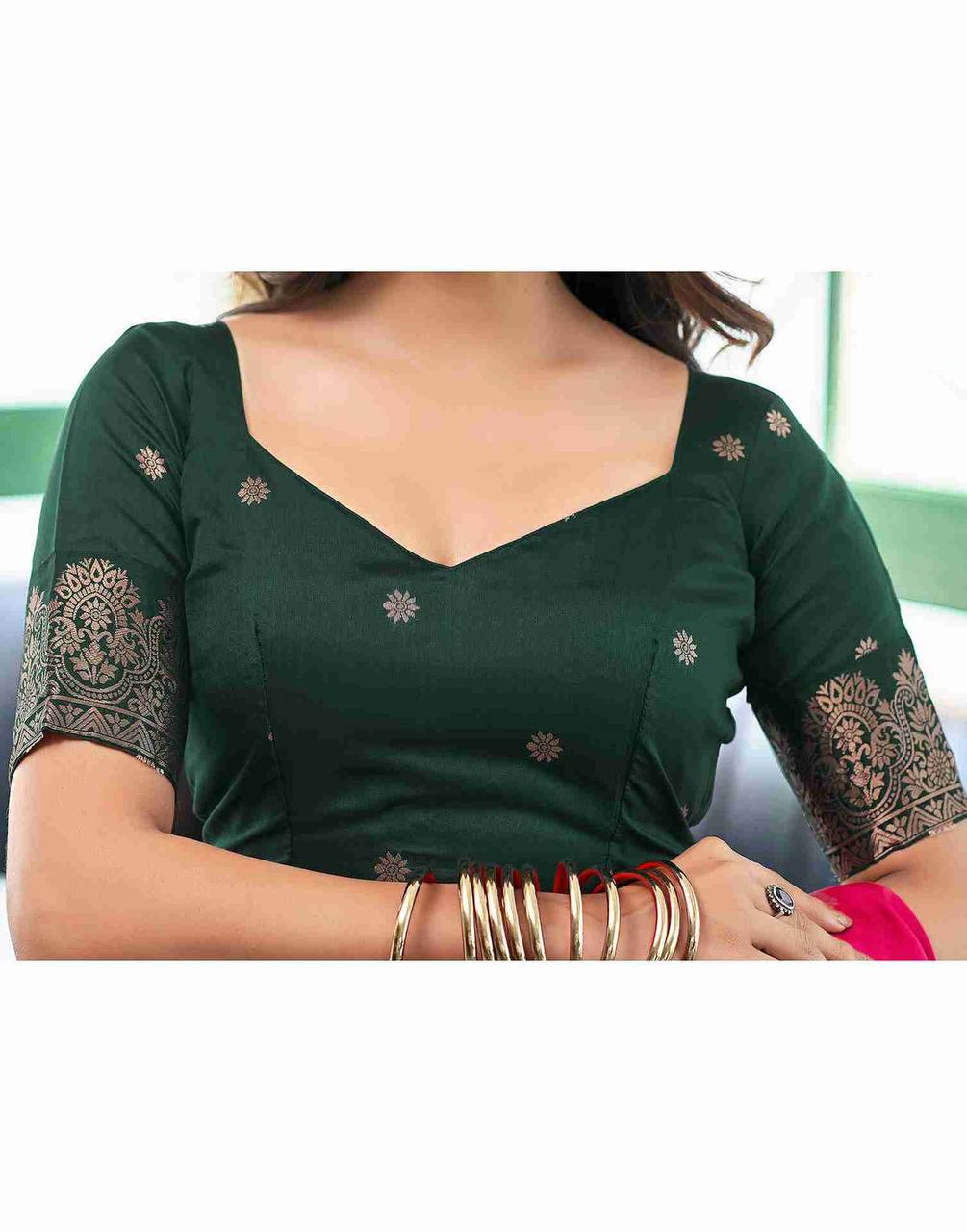 Organic Banarasi Wedding Saree – Lightweight & Breathable