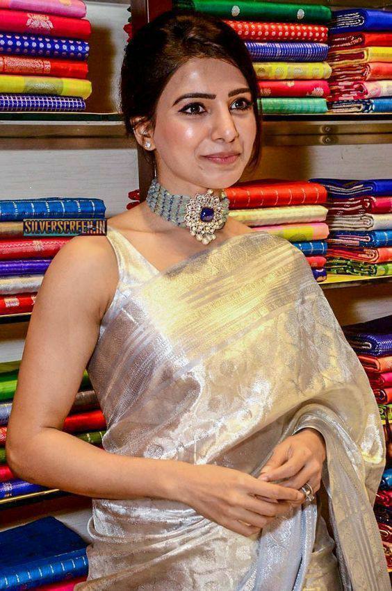 Samantha Inspired Soft Tissue Silk Saree with Rich Pallu