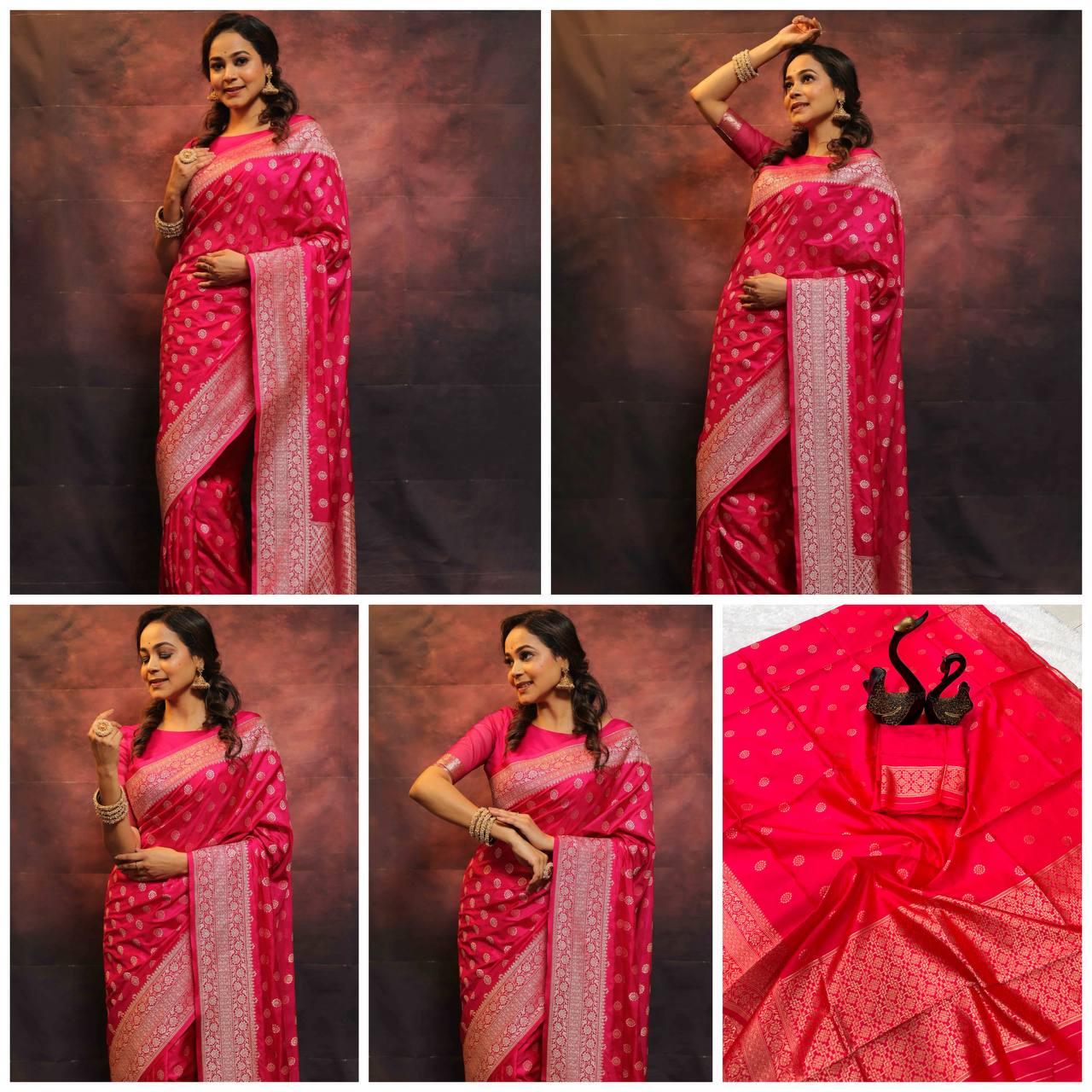 Organic Banarasi Wedding Saree – Lightweight & Breathable