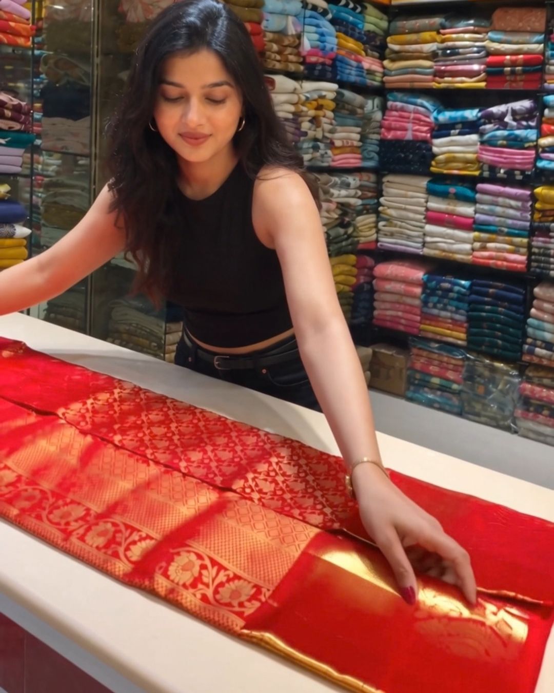 Bride Gold Silk Saree