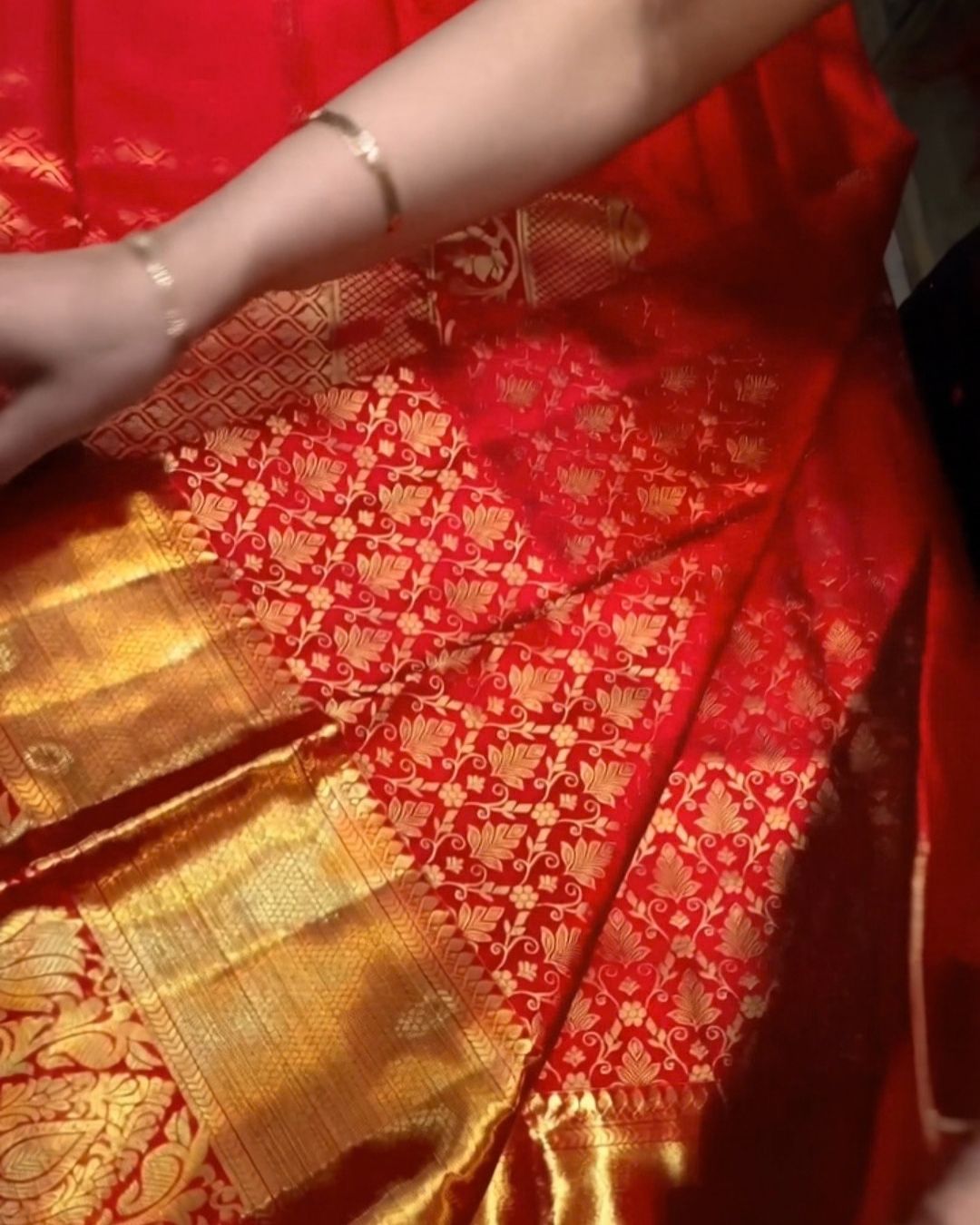 Bride Gold Silk Saree