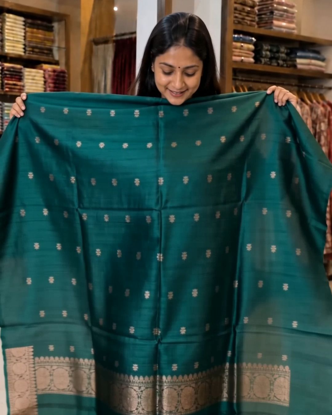 Forest Silk Jari Suit Set