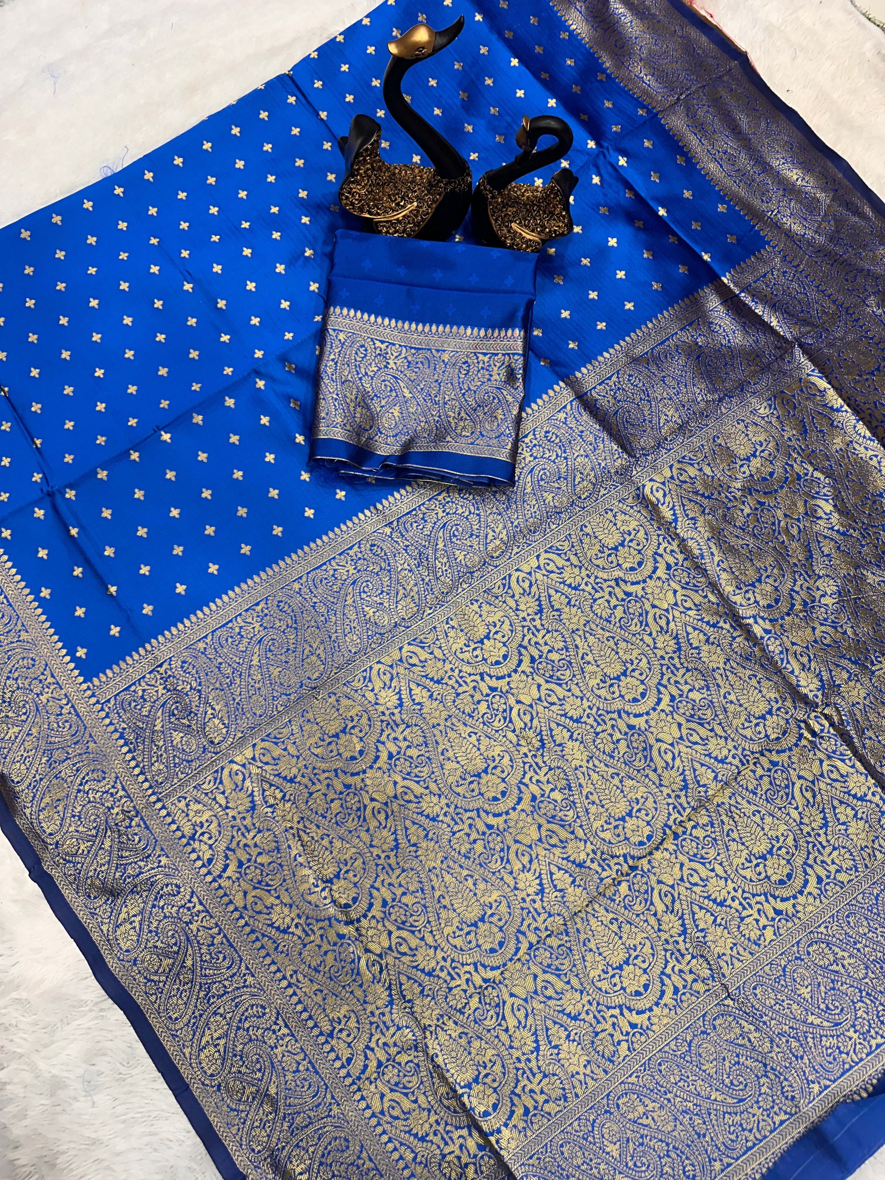 Premium Organic Banarasi Lichi Silk Wedding Saree