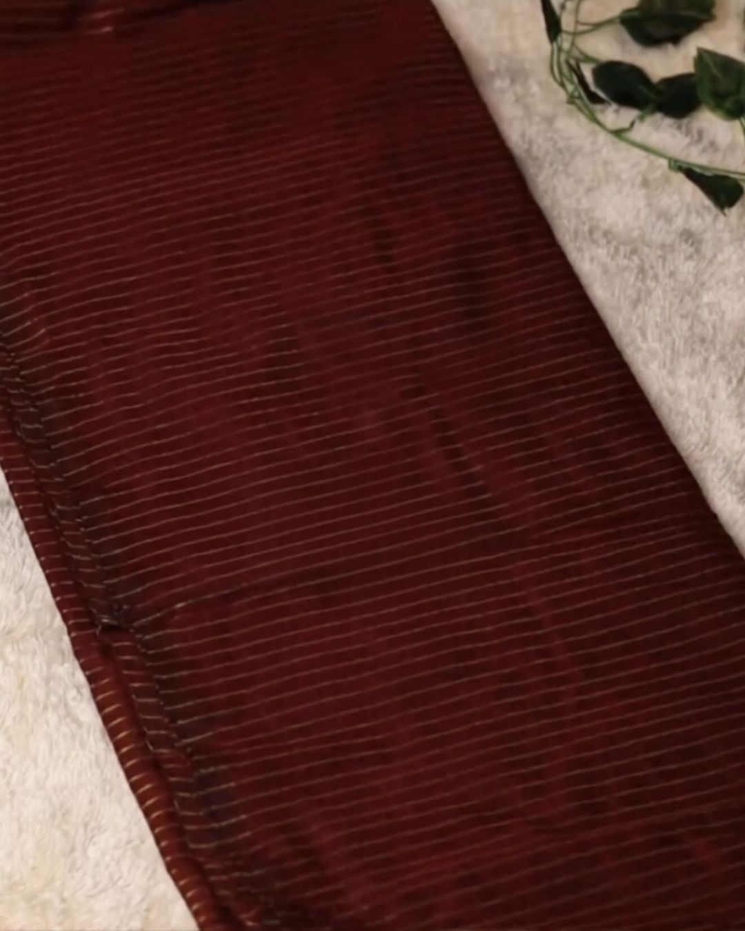 Maroon Cotton Silk Saree