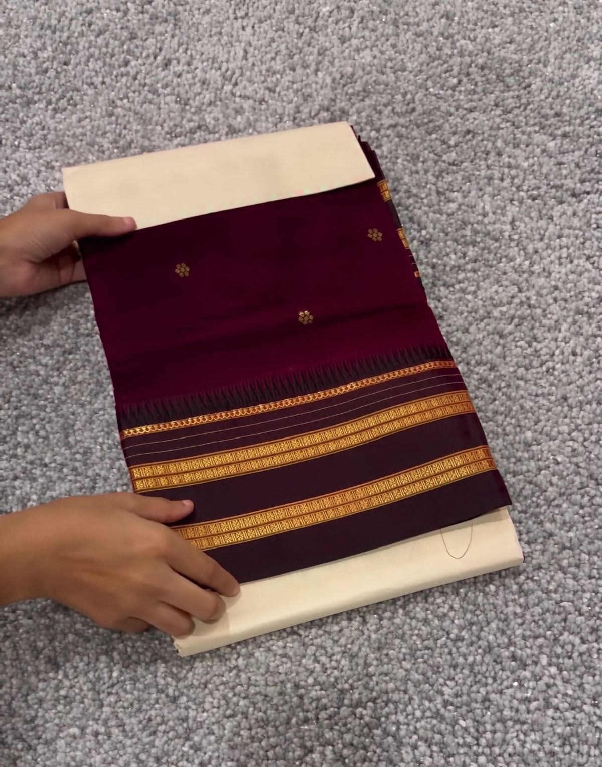 Maroon Paithani Silk Saree