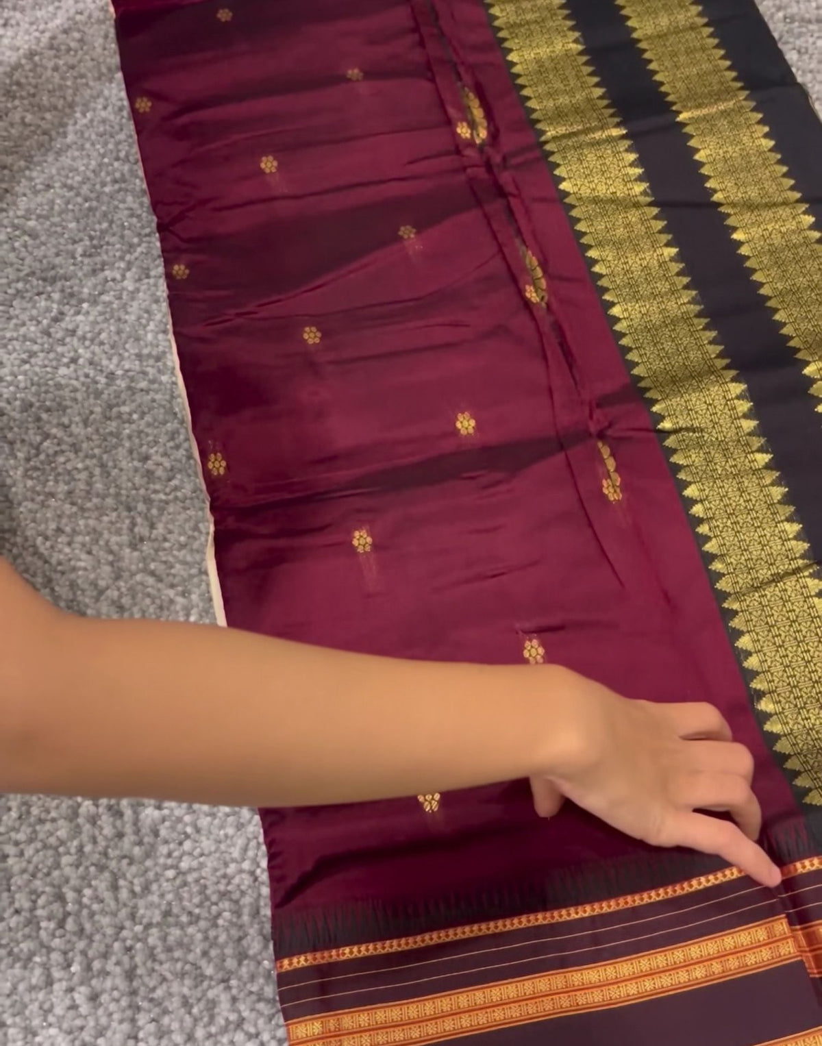 Maroon Paithani Silk Saree