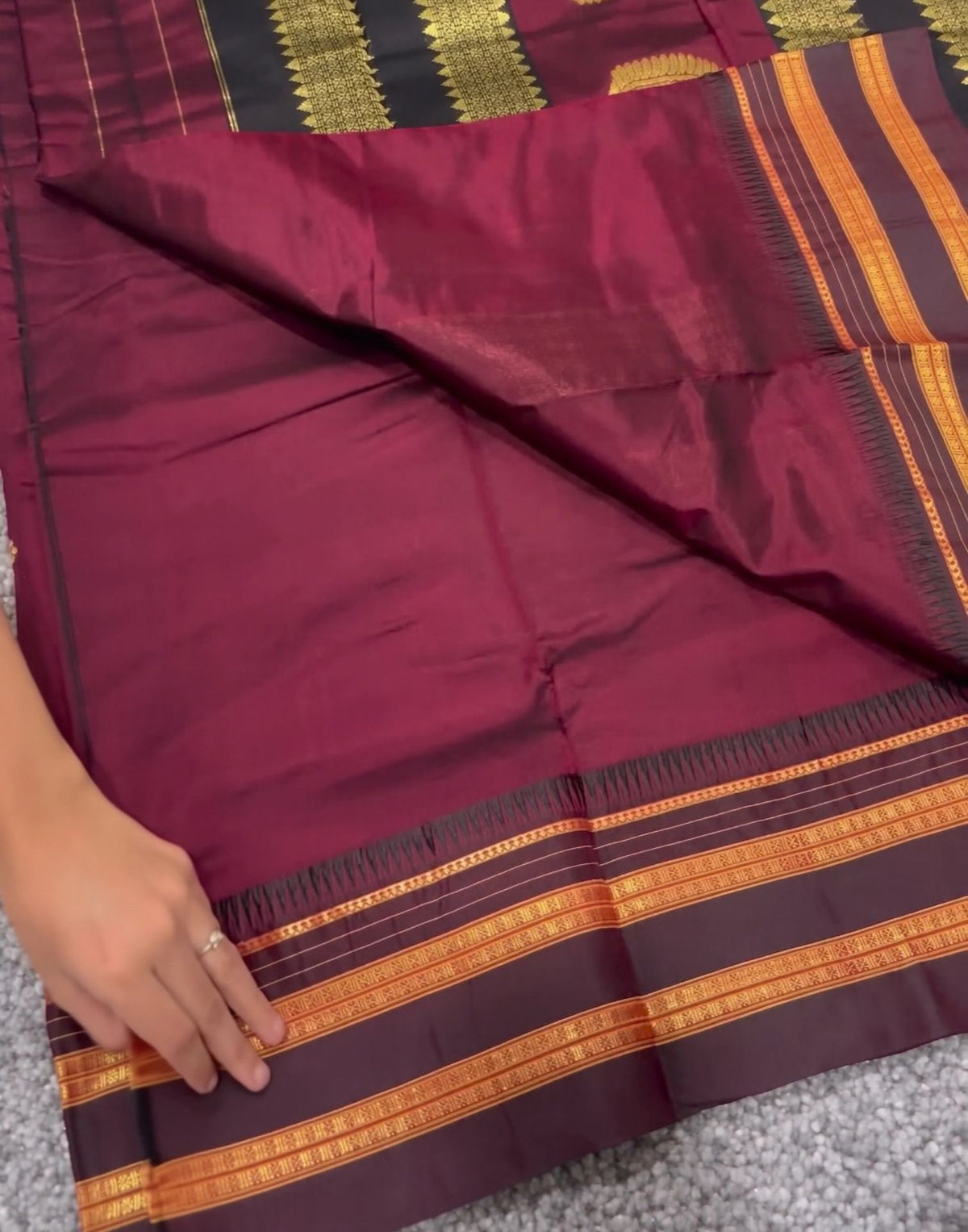 Maroon Paithani Silk Saree