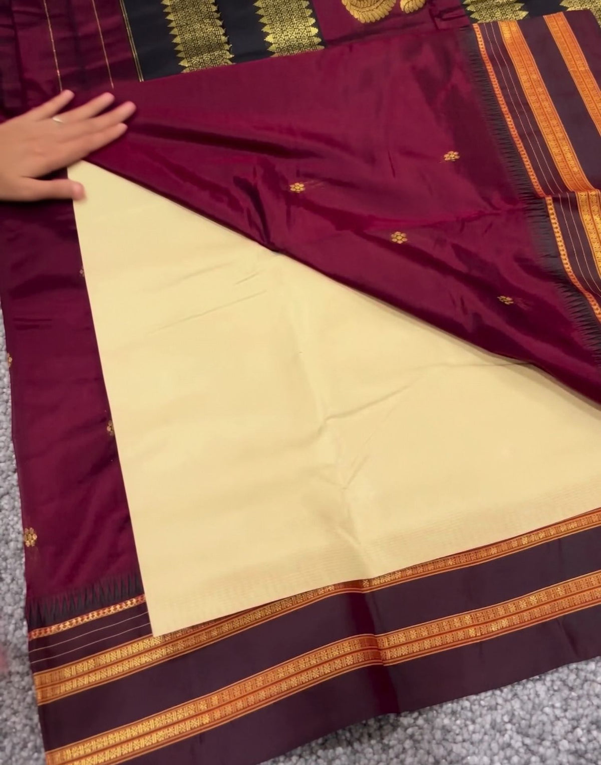 Maroon Paithani Silk Saree