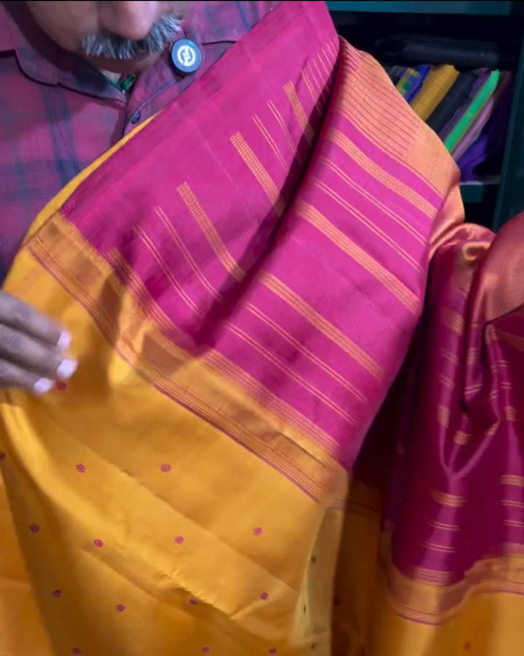 Oilmustured Weave Silk Saree