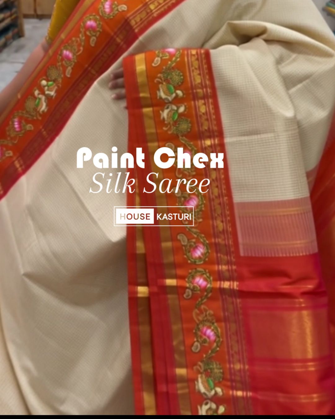 Paint Chex Silk Saree