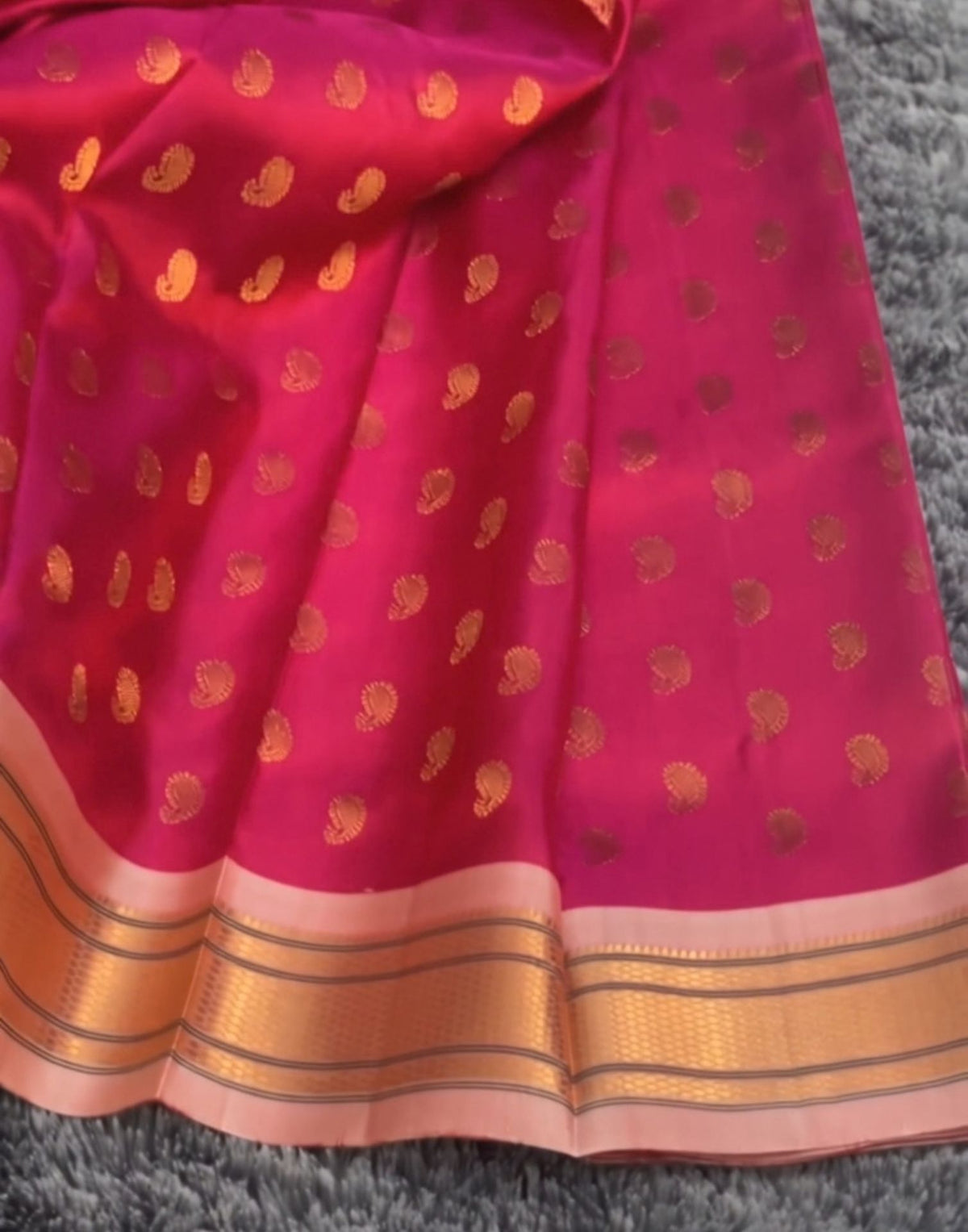 Pink Gold Paithani Saree