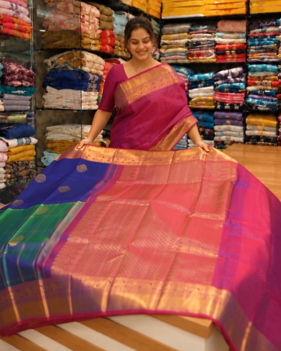 Prism Gold Silk Saree