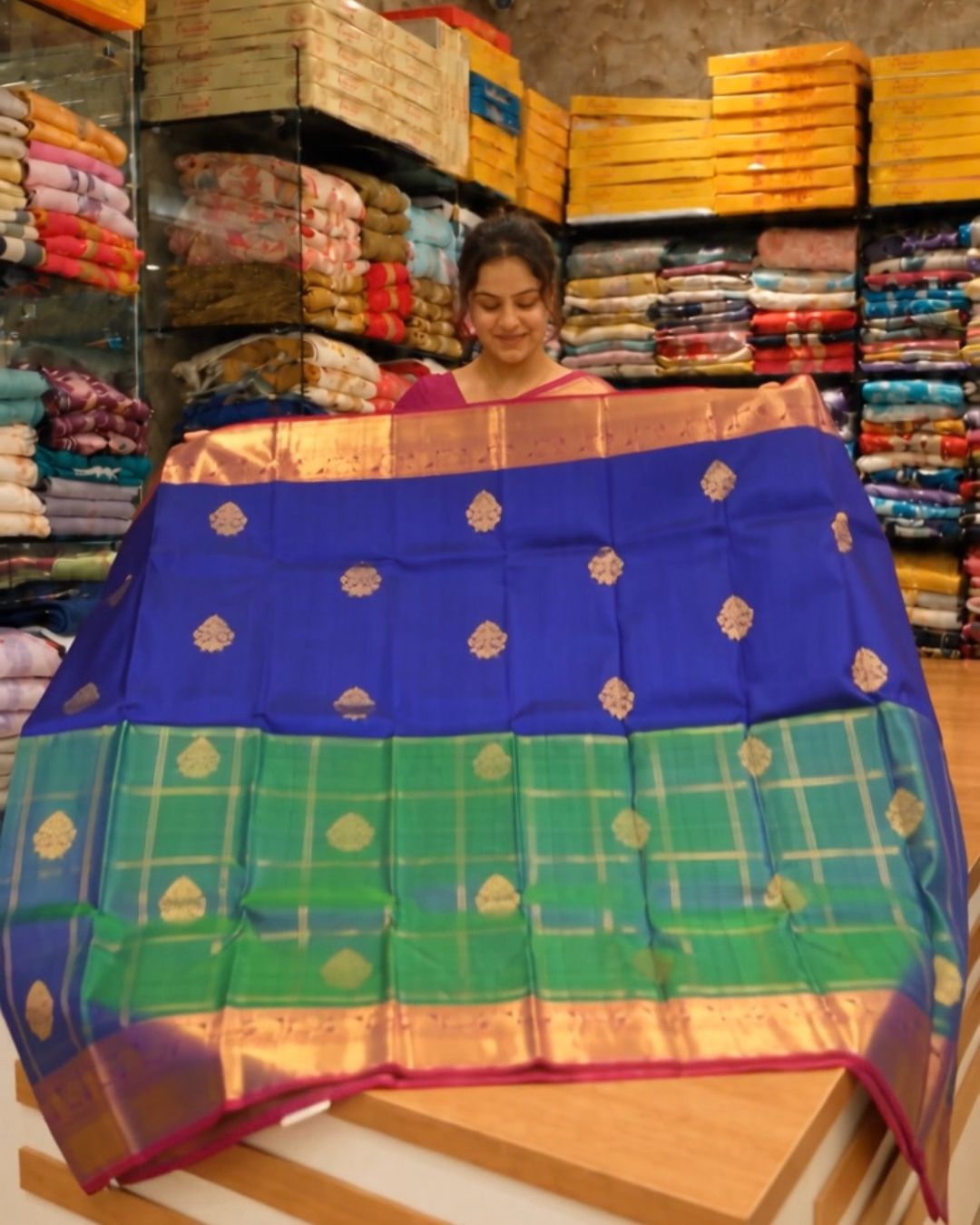 Prism Gold Silk Saree