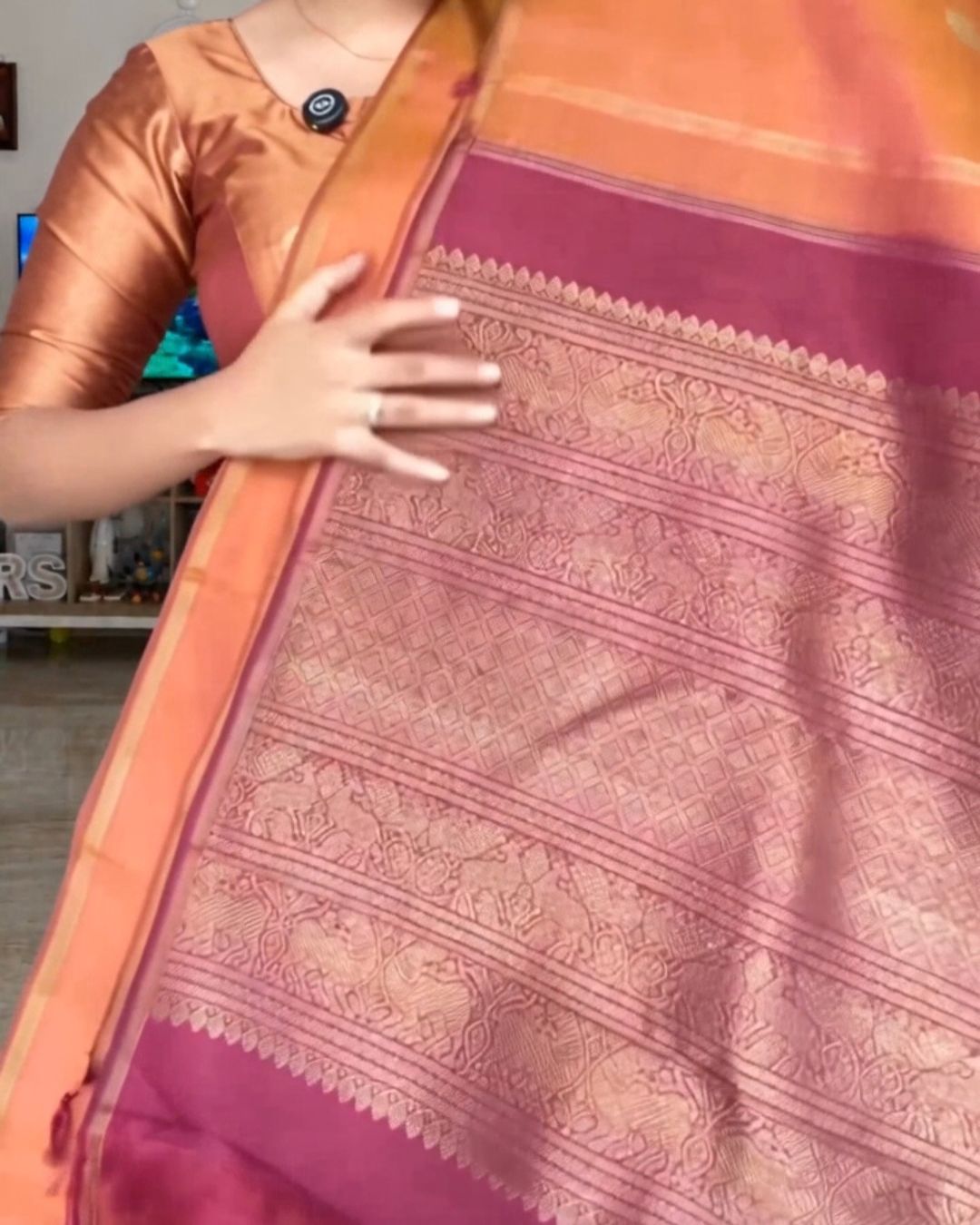 Rustic Gold Silk Saree