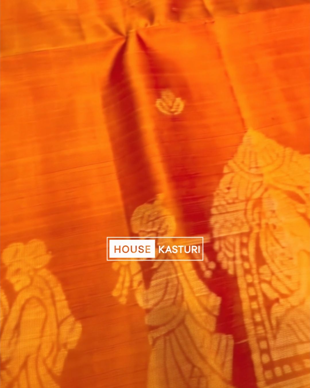 Sunrise Orange Silk Saree
