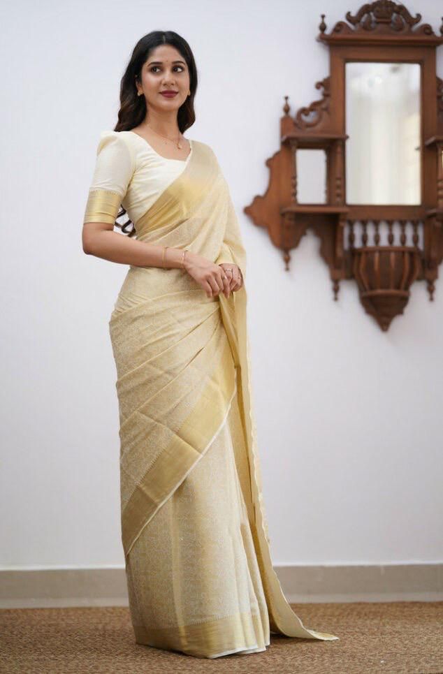 Elegant Lightweight Banarasi Saree in Premium Lichi Silk