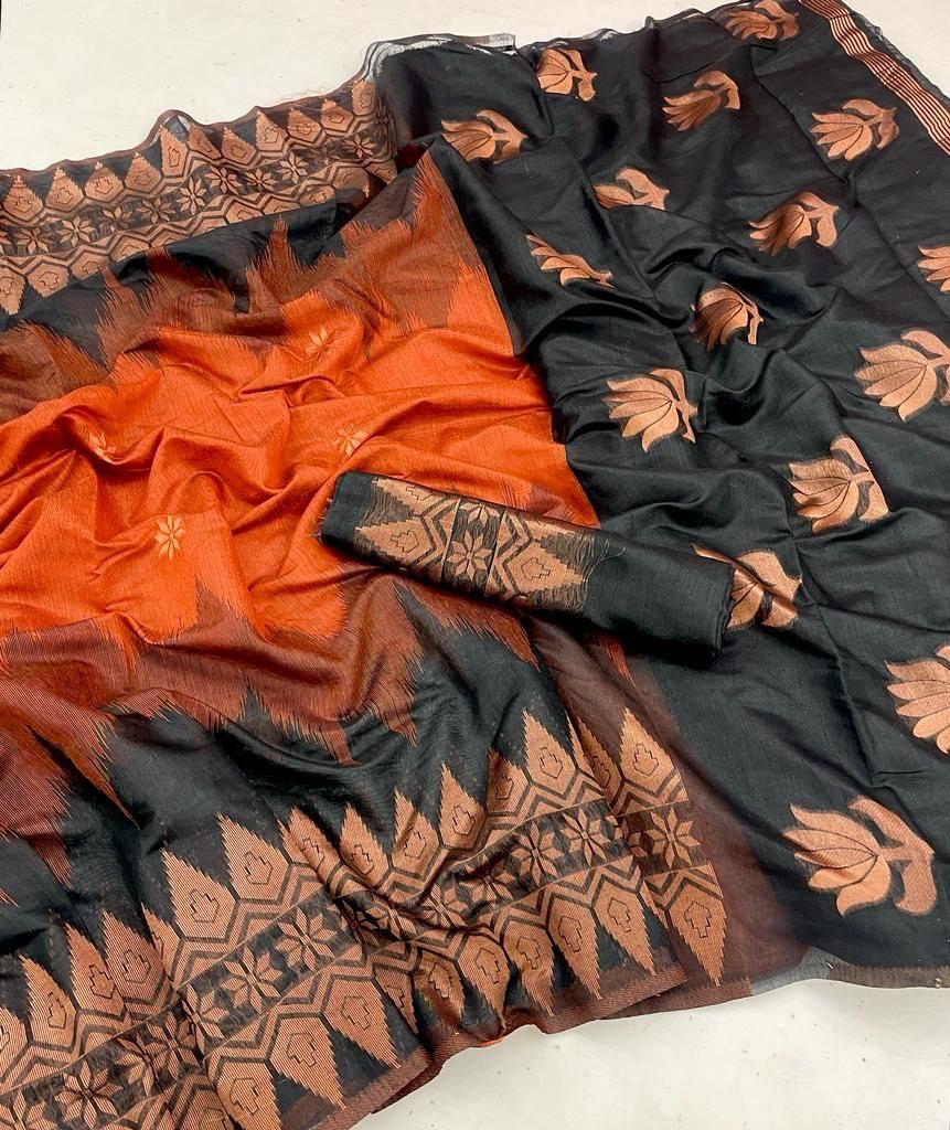 Lilan Soft Cotton Saree with Rich Weaving Blouse