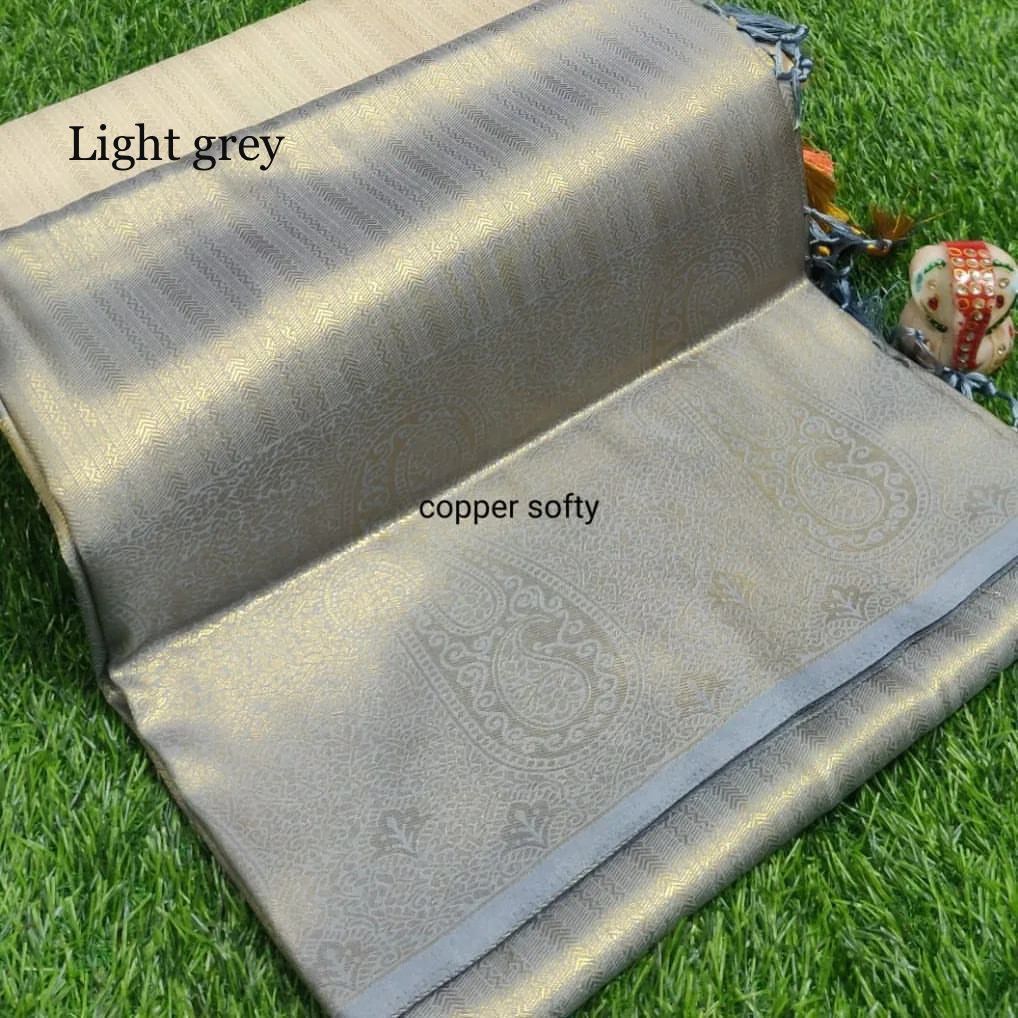 Royal Purple Soft Silk Saree with Antique Zari Weaving & Tassels