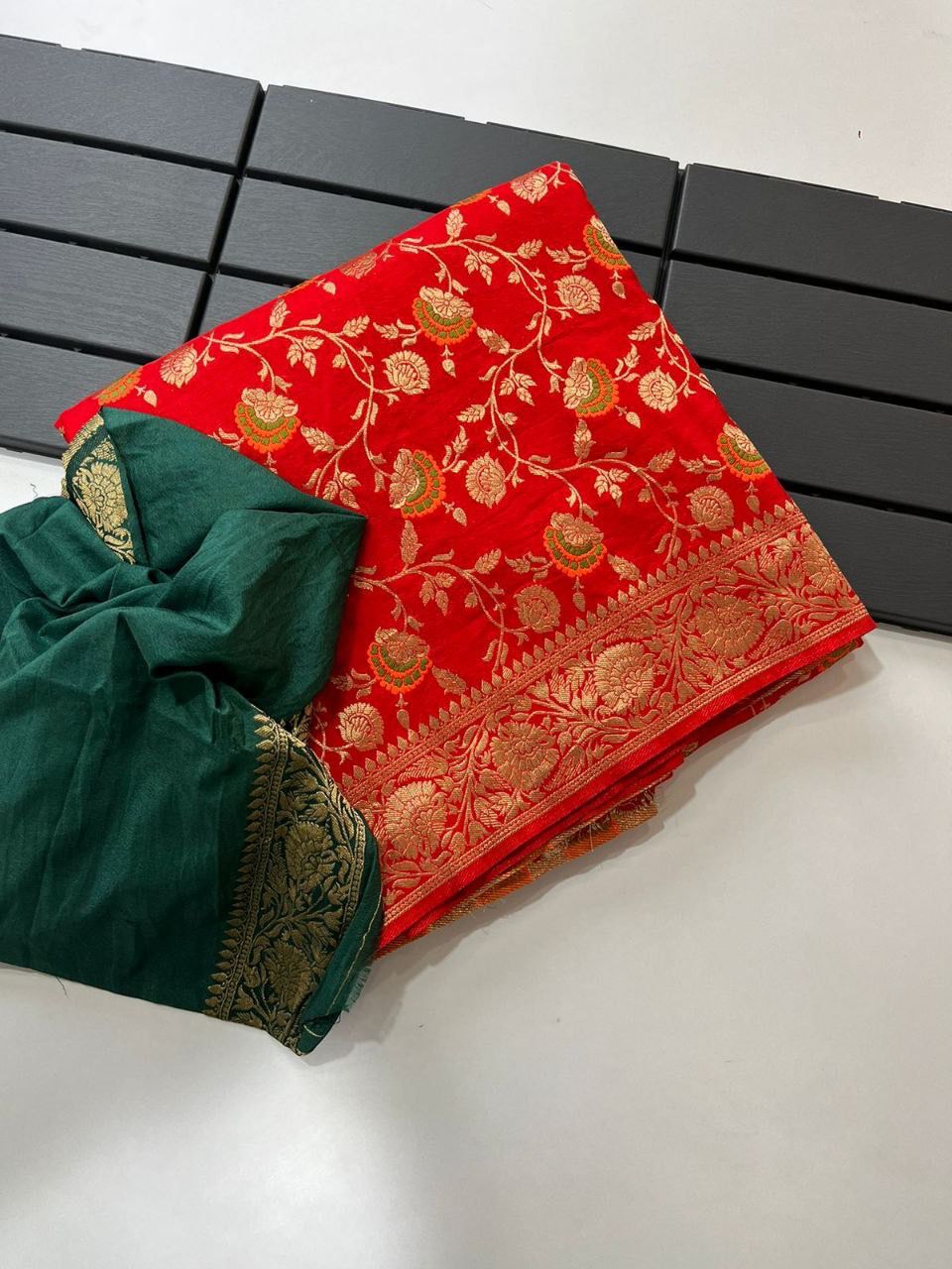 Laabh Creation Pure Soft Khadi Georgette Silk Saree with Zari & Meenakari Work – LC-59