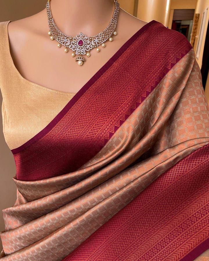 Premium Organic Banarasi Lichi Silk Wedding Saree