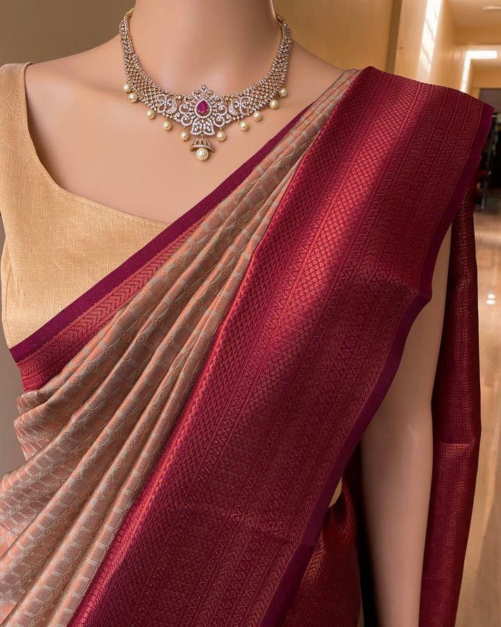 Premium Organic Banarasi Lichi Silk Wedding Saree