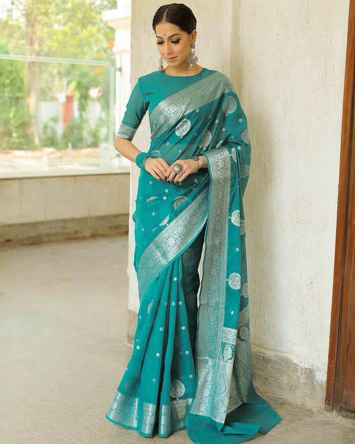 Lightweight Organic Banarasi Lichi Silk Wedding Saree