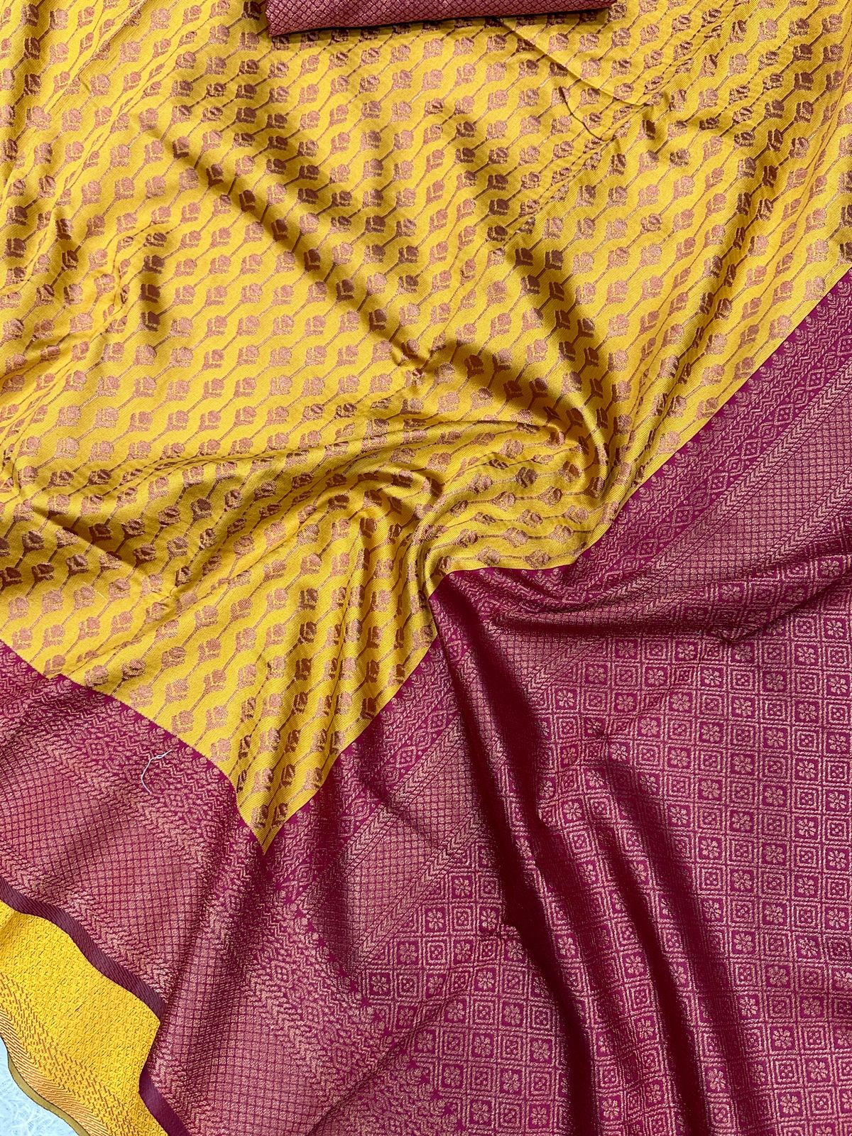 Rich Comfort Organic Banarasi Lichi Silk Wedding Saree