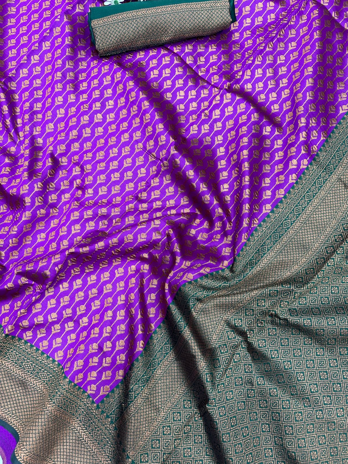 Rich Comfort Organic Banarasi Lichi Silk Wedding Saree