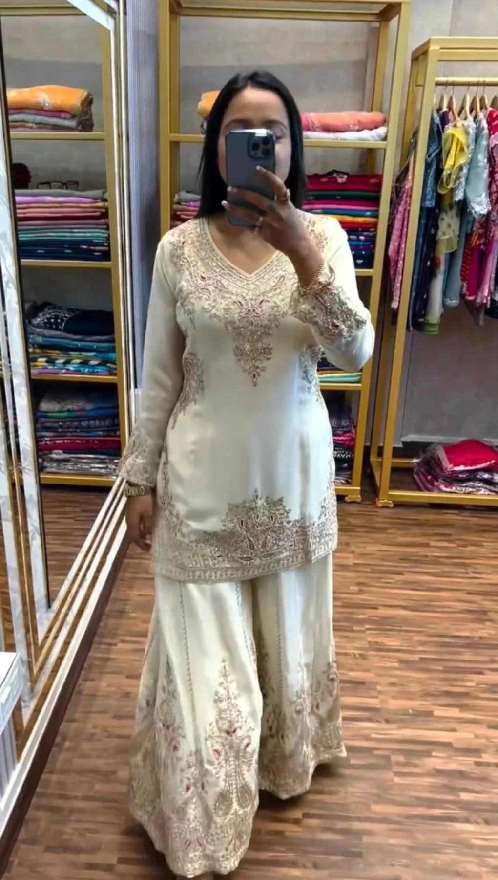 Attractive White Party Wear Heavy Embroidered Salwar Suit