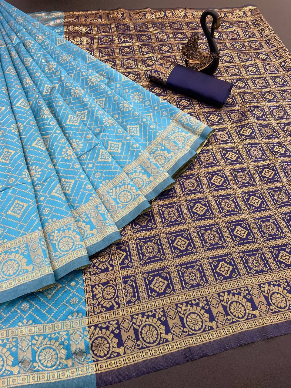 Organic Banarasi Lichi Silk Wedding Saree – Lightweight & Elegant