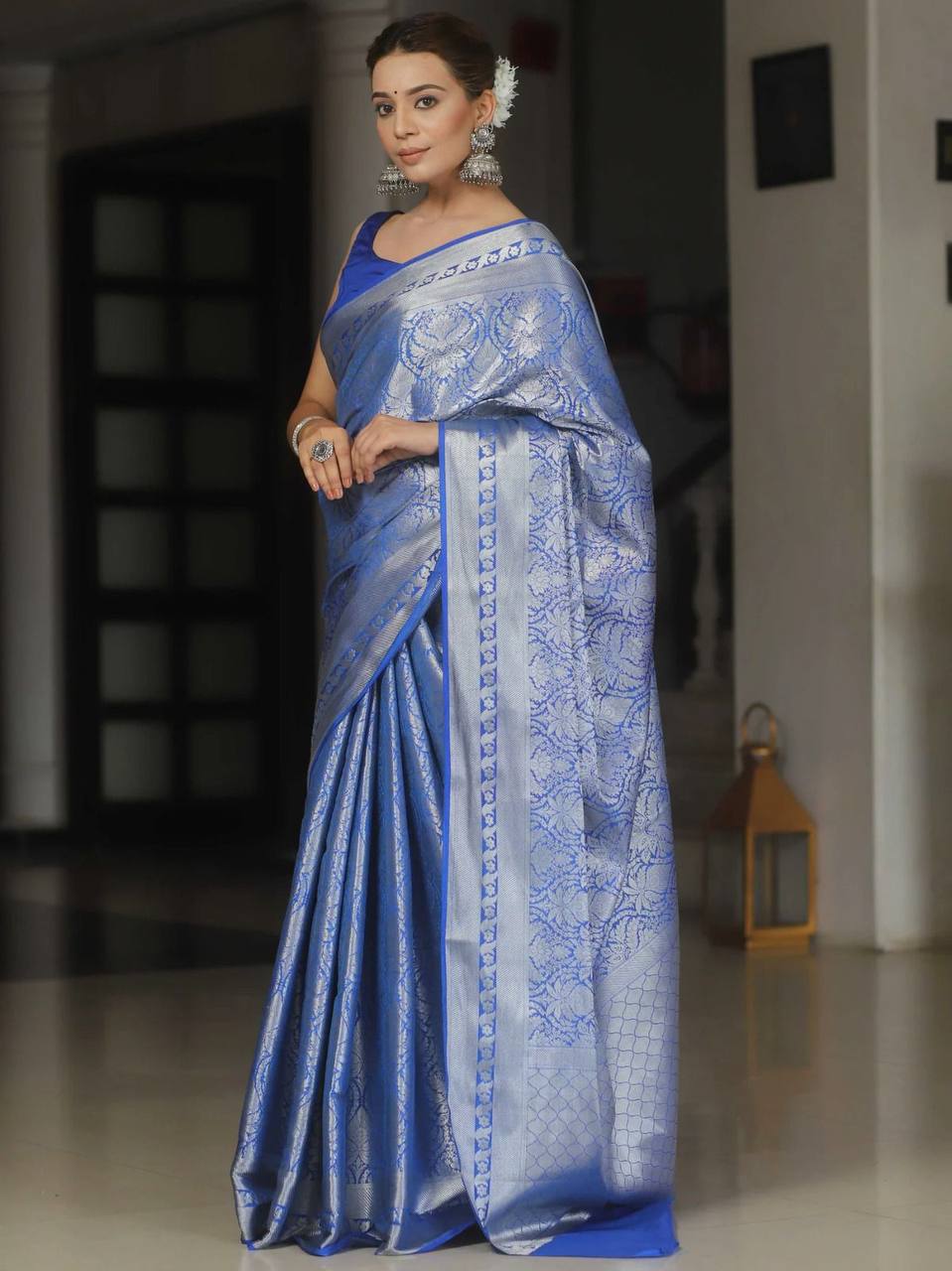 Premium Organic Banarasi Lichi Silk Wedding Saree