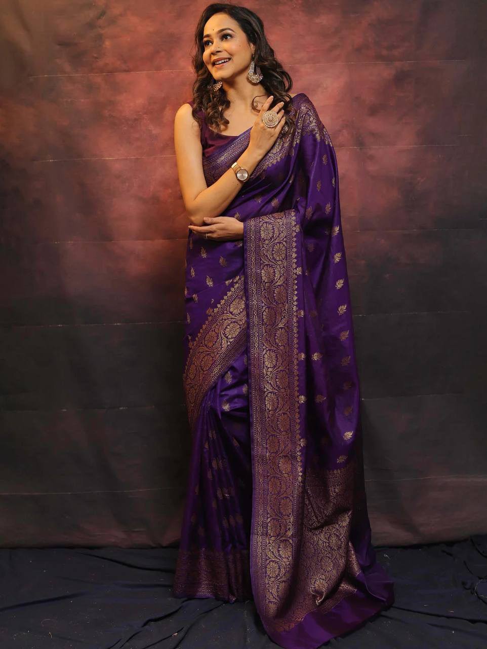 Soft Comfort Organic Banarasi Lichi Silk Wedding Saree