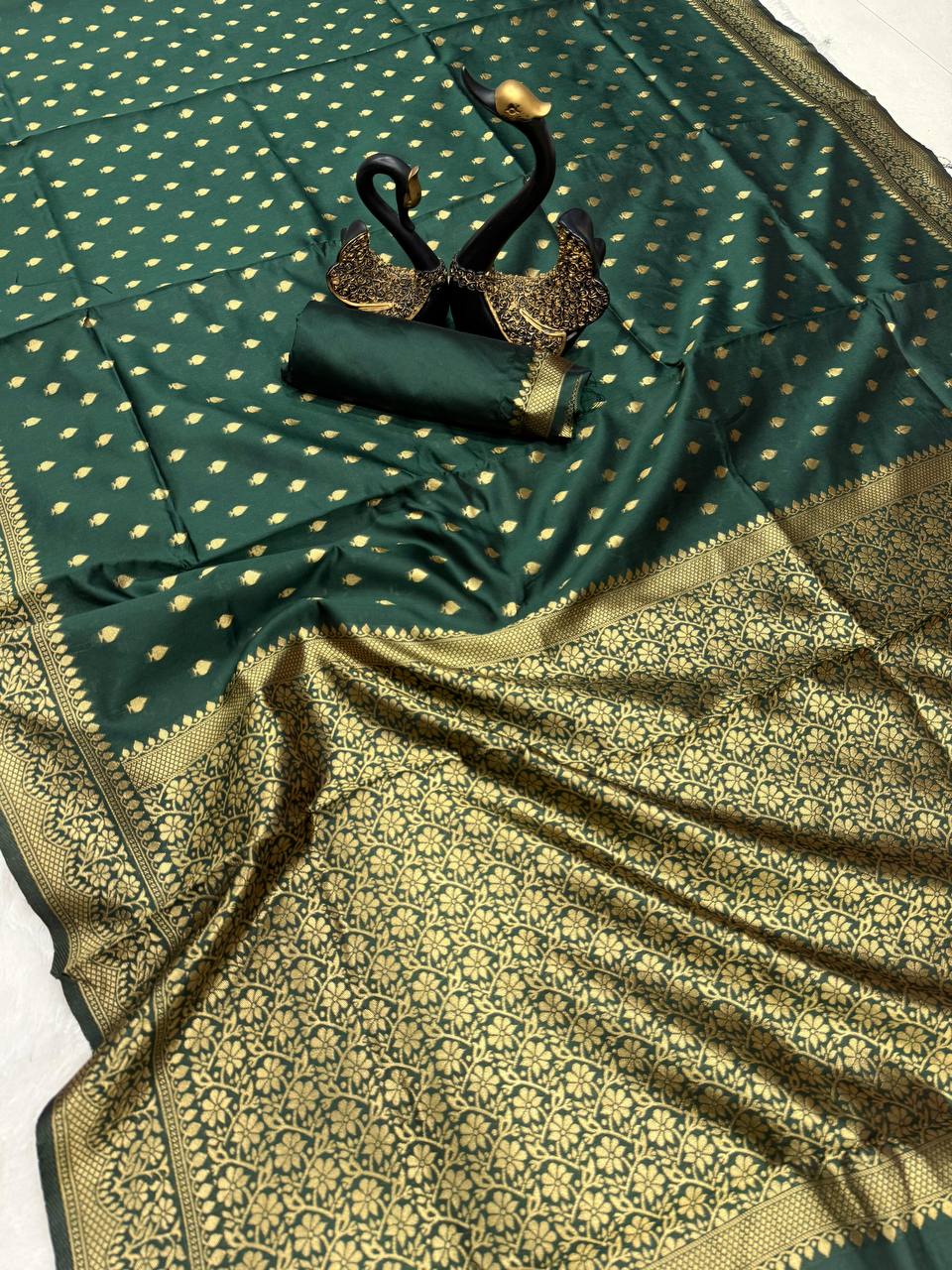 Comfort Wear Banarasi Style Lichi Silk Wedding Saree