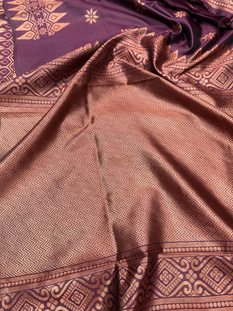 Light Feel Organic Banarasi Lichi Silk Wedding Saree