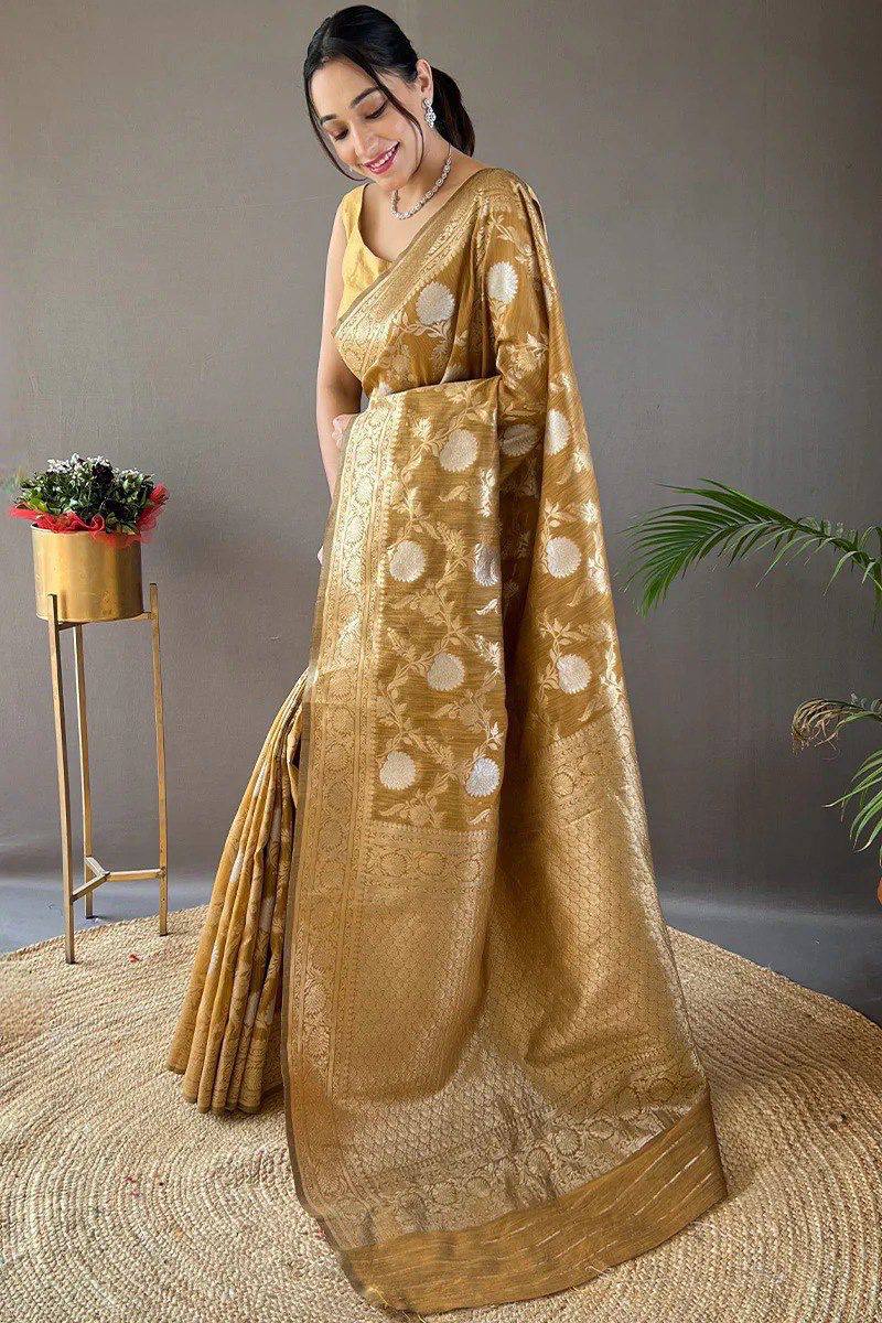 Premium Lilan Slub Soft Cotton Saree with Rich Weaving Blouse