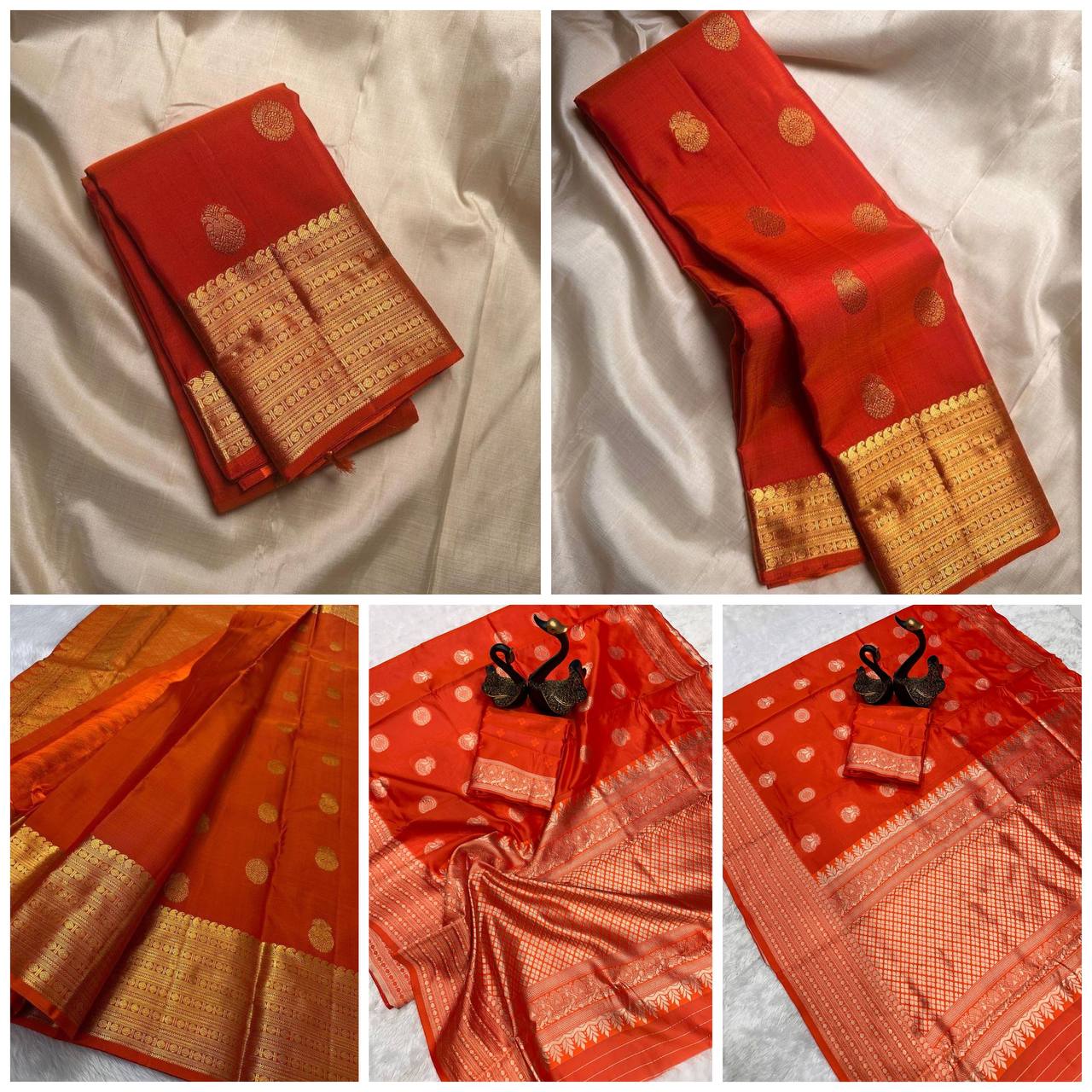 Lightweight Organic Banarasi Lichi Silk Wedding Saree