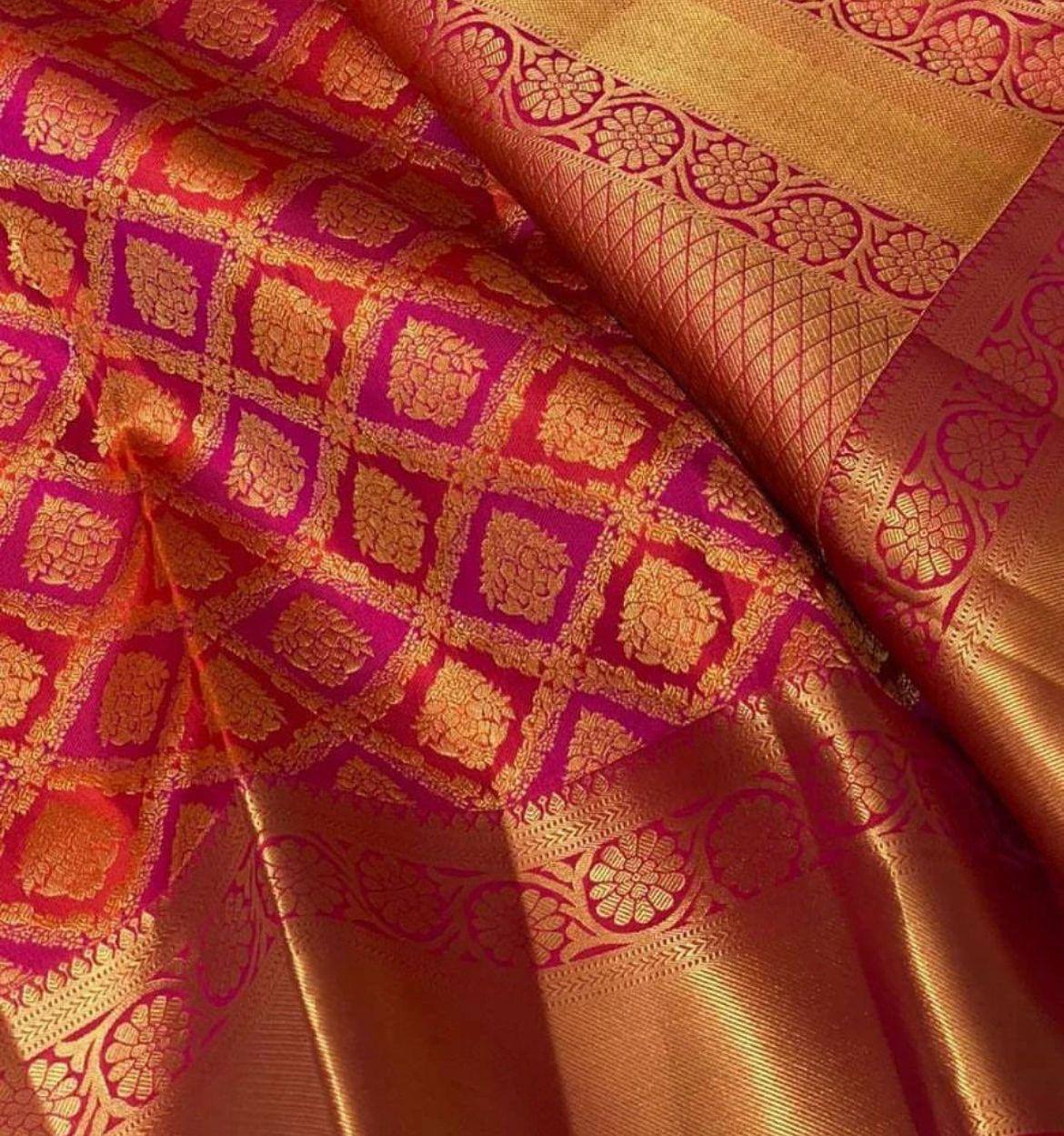 Royal Organic Banarasi Lichi Silk Wedding Saree