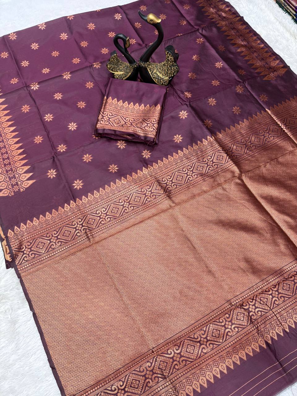 Light Feel Organic Banarasi Lichi Silk Wedding Saree