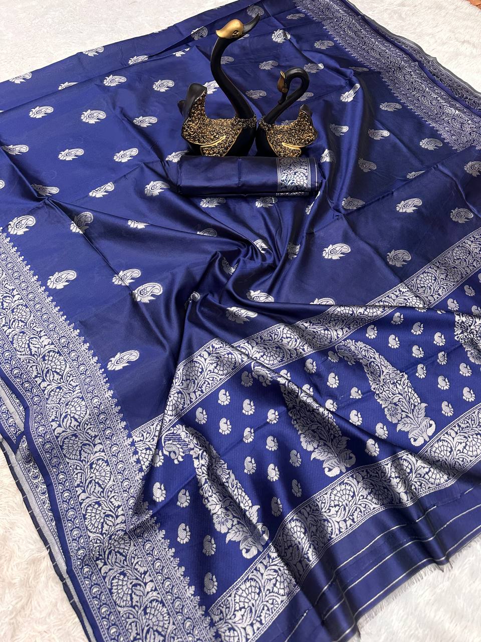 Comfort Fit Organic Banarasi Lichi Silk Wedding Saree
