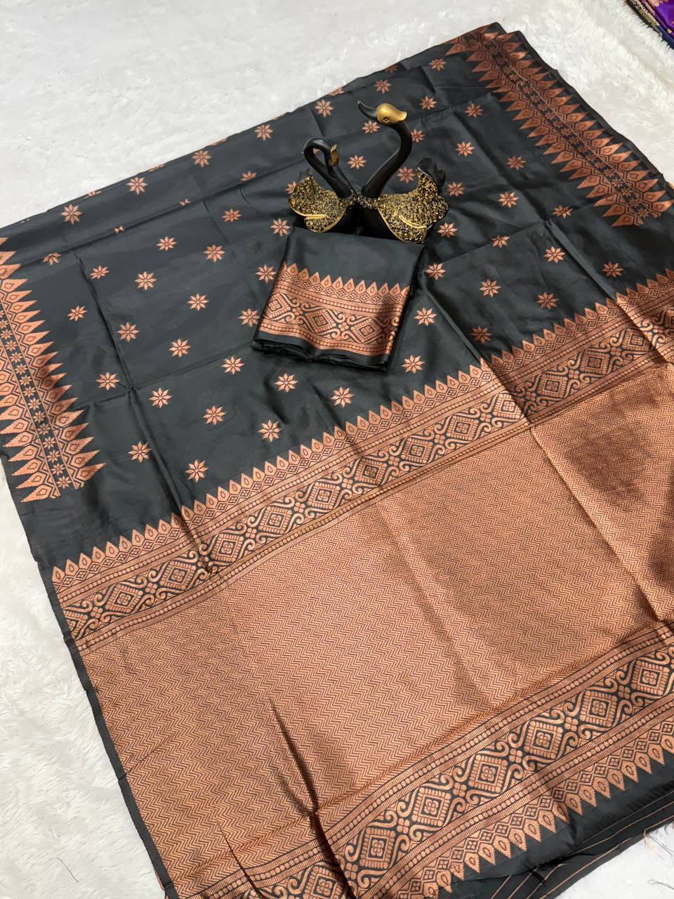 Light Feel Organic Banarasi Lichi Silk Wedding Saree