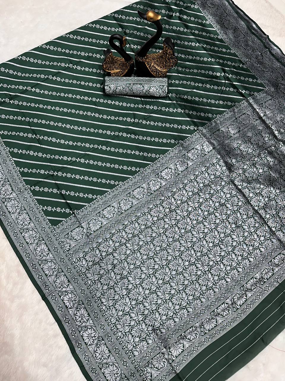 Rich Comfort Organic Banarasi Lichi Silk Wedding Saree