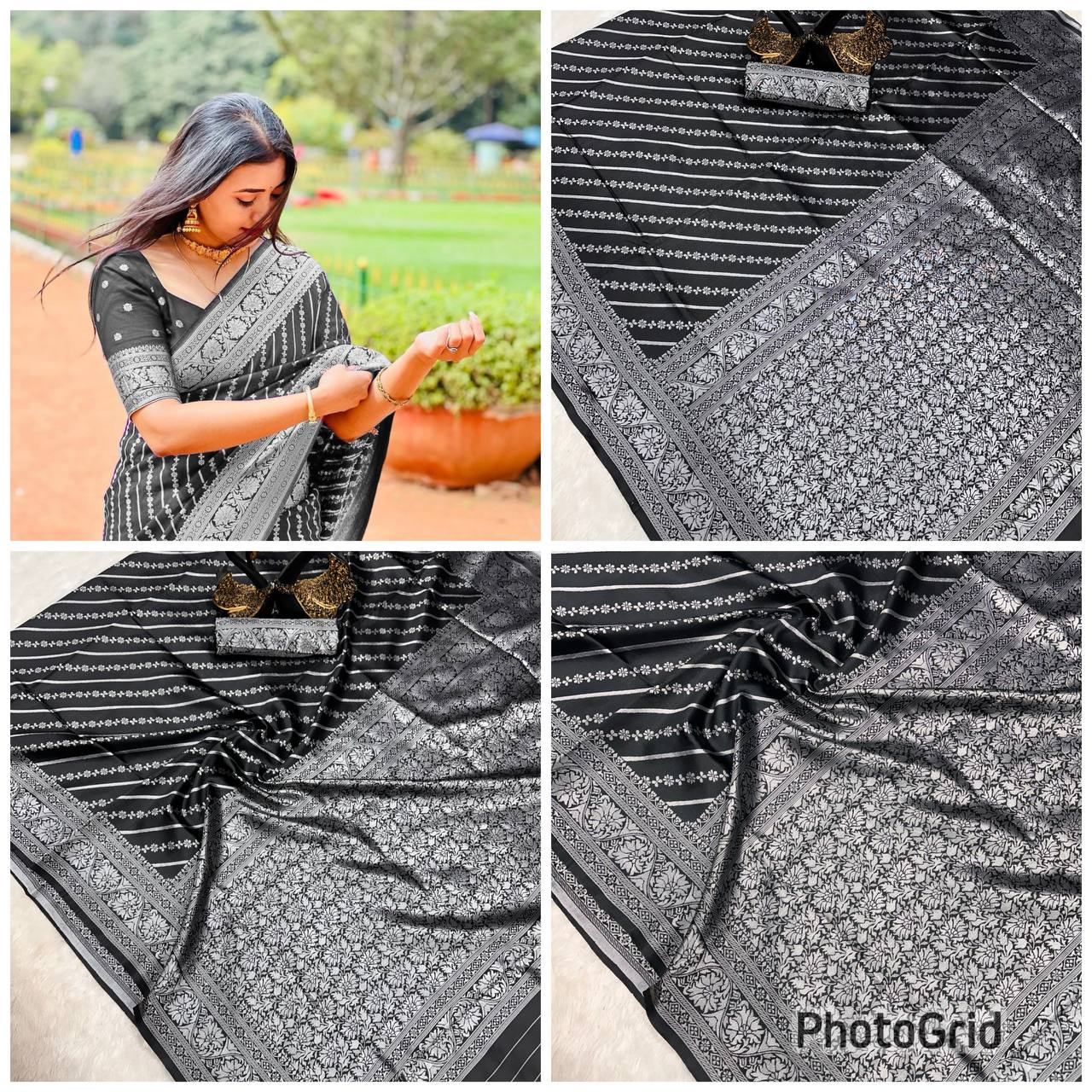 Rich Comfort Organic Banarasi Lichi Silk Wedding Saree