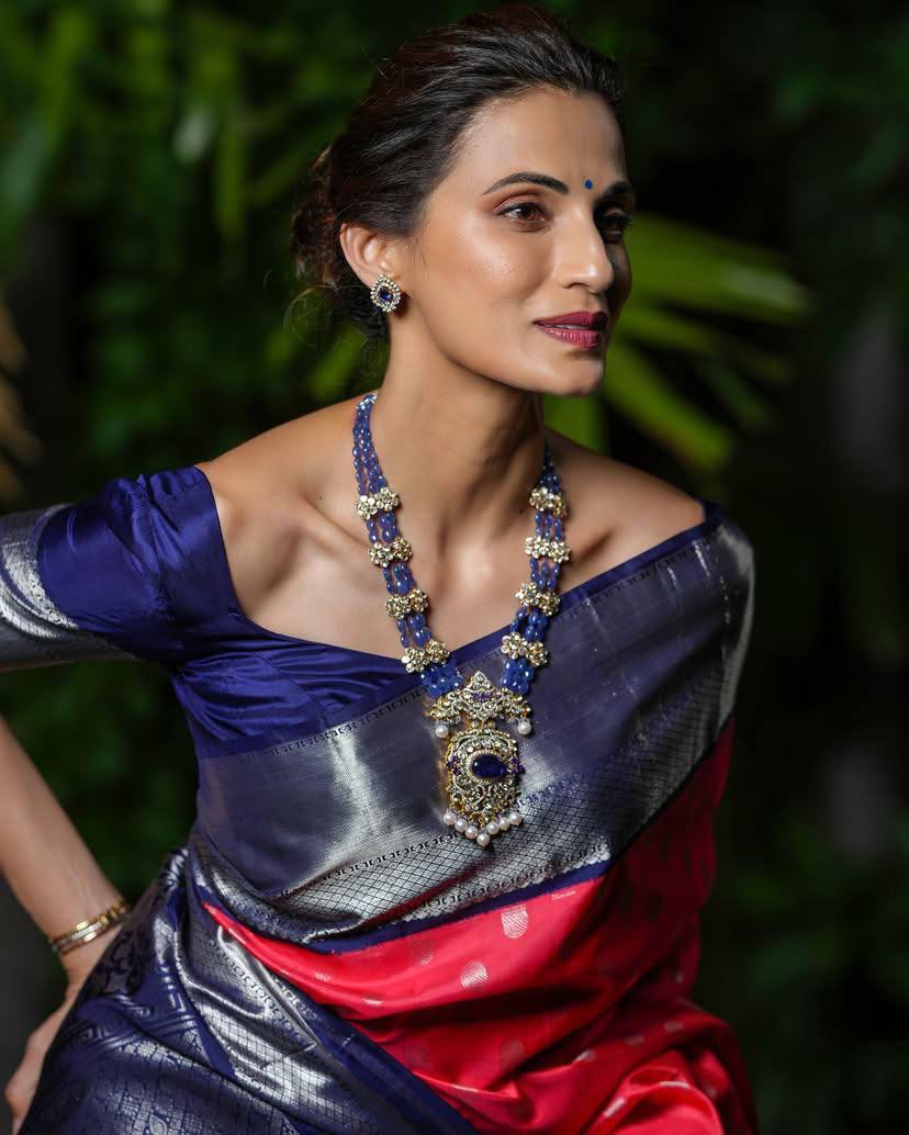 Comfort Fit Organic Banarasi Lichi Silk Wedding Saree