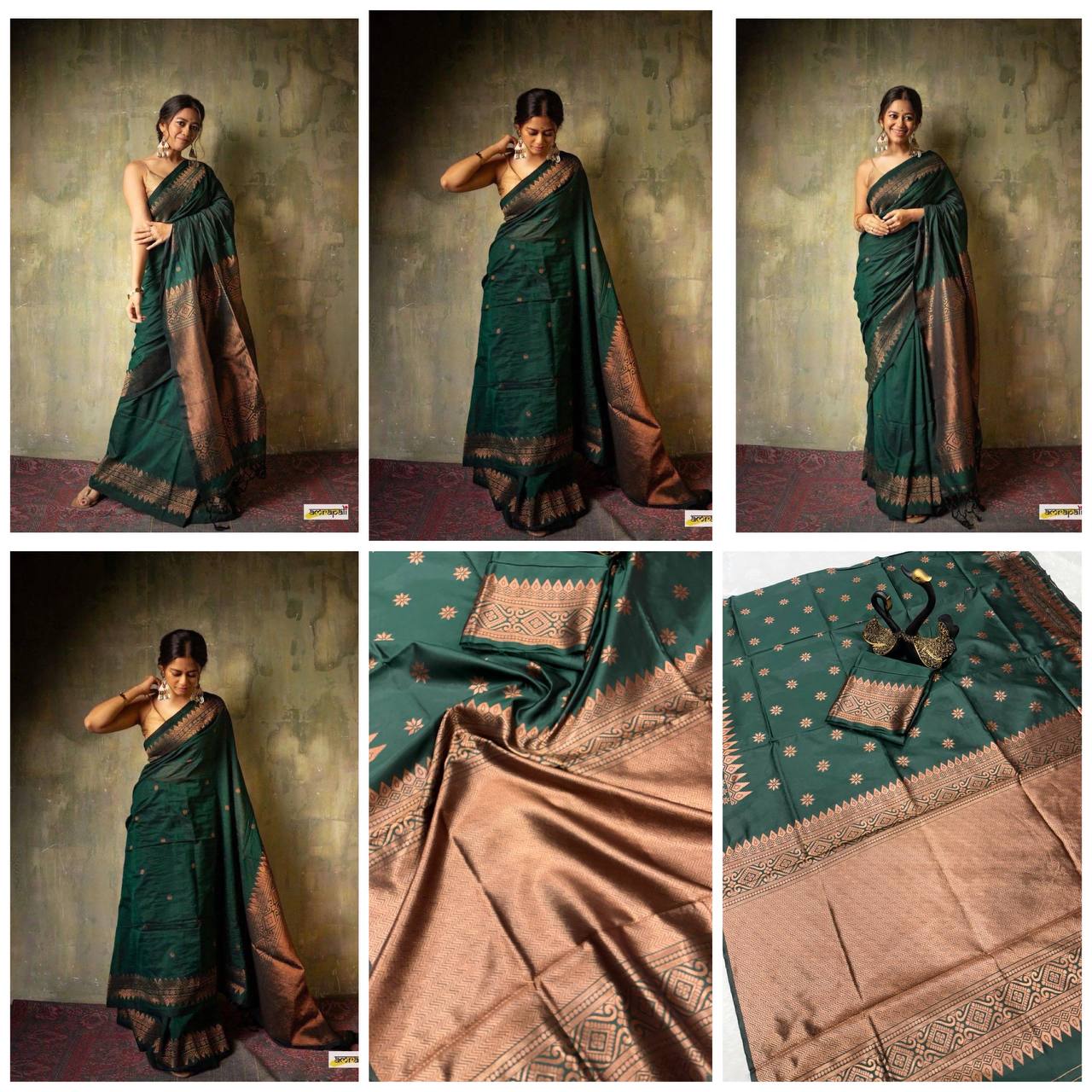 Light Feel Organic Banarasi Lichi Silk Wedding Saree