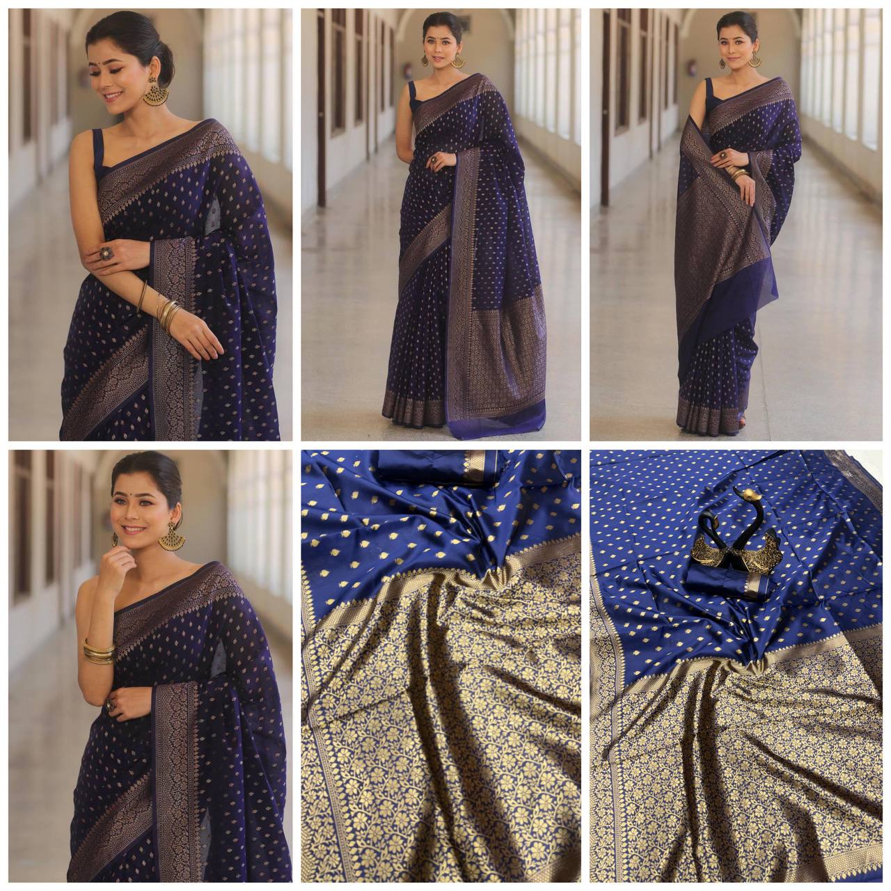 Comfort Wear Banarasi Style Lichi Silk Wedding Saree