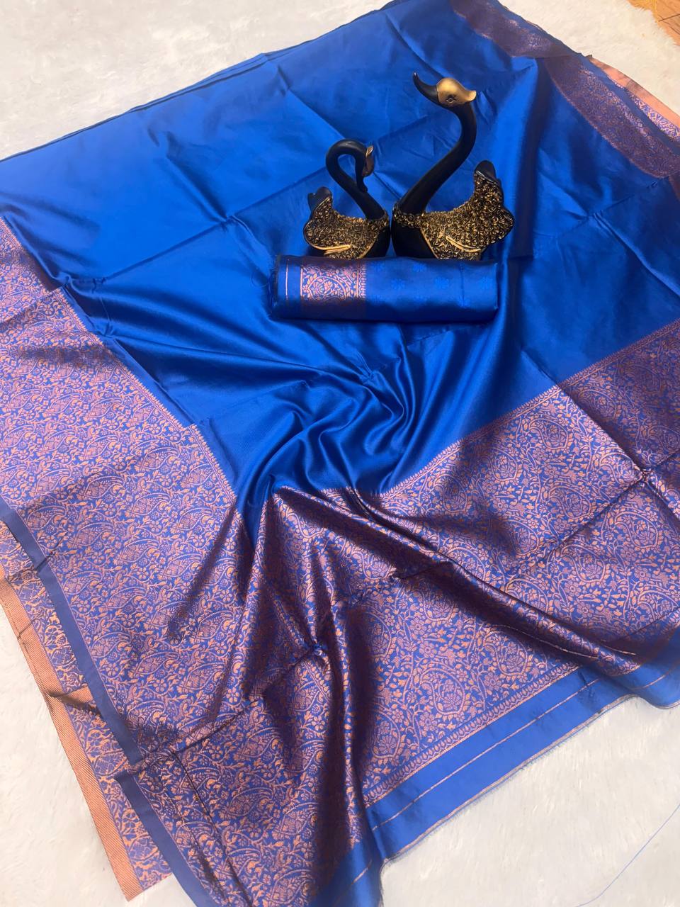 Ultra Lightweight Organic Banarasi Lichi Silk Wedding Saree