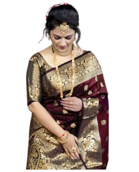 Premium Comfort Organic Banarasi Lichi Silk Wedding Saree