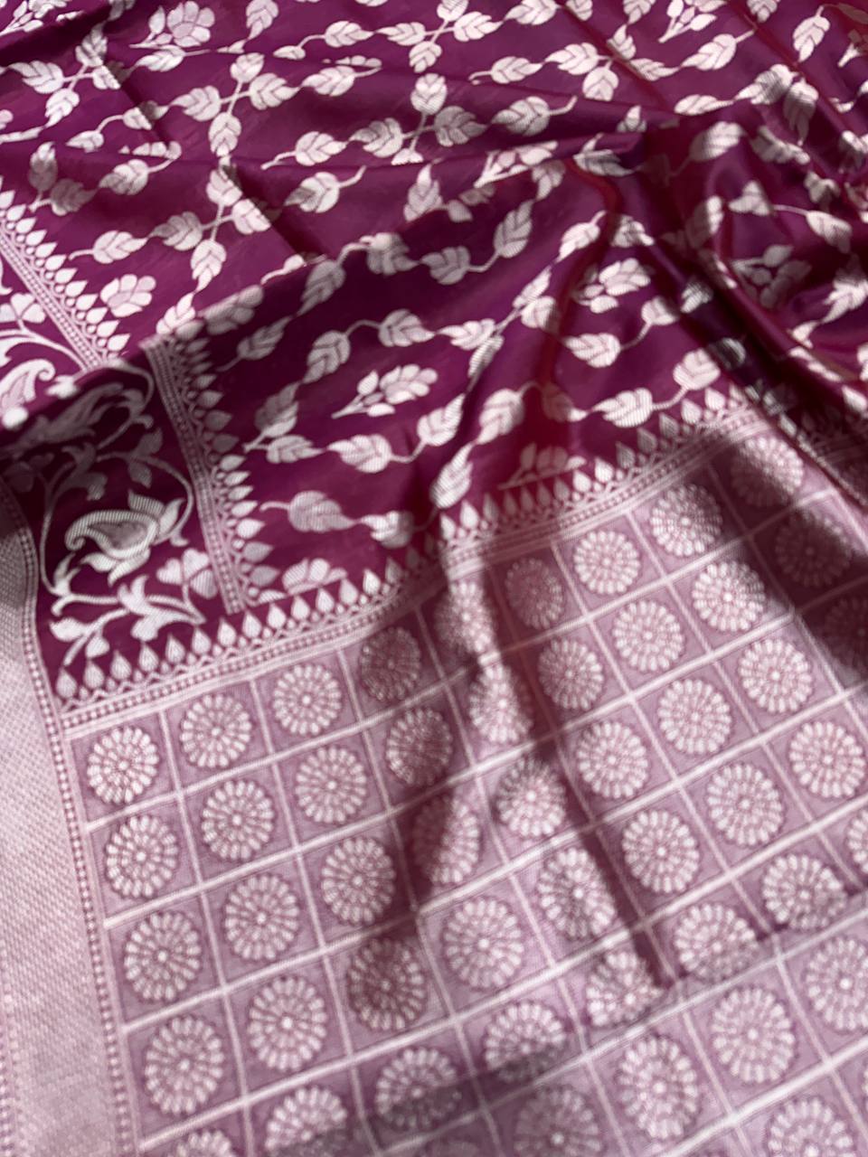 Breathable Organic Banarasi Lichi Silk Wedding Saree